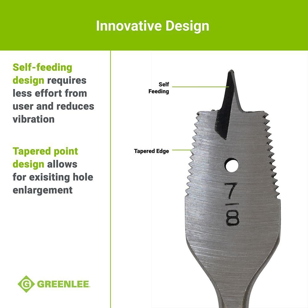 Greenlee 3/8 - 1in Bit Diameter Self-Feeding Spade Bit Set 6pc, large image number 5