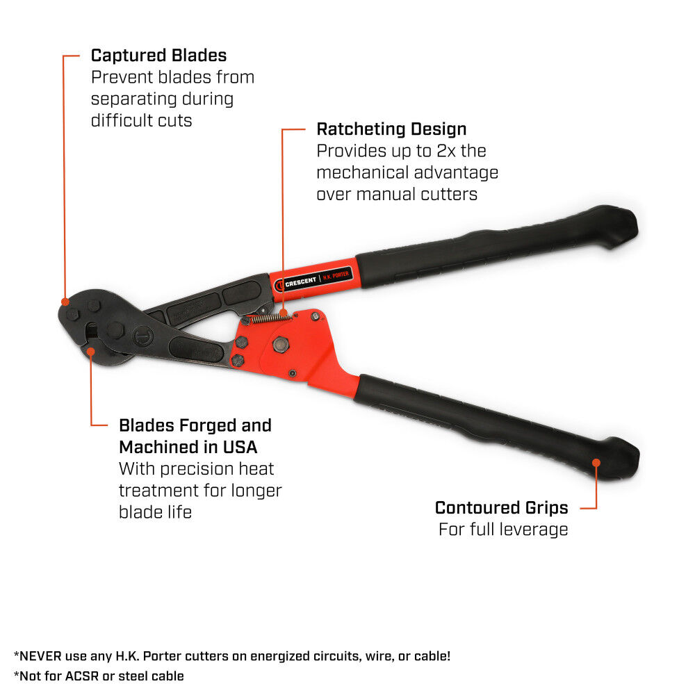 Crescent HK Porter Ratcheting Cutter Guy Strand, large image number 2