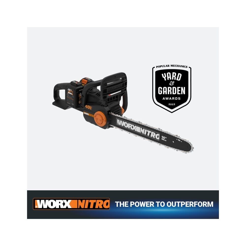 Worx 40V Cordless Chainsaw 16 in Bar & Chain WG385 - Acme Tools