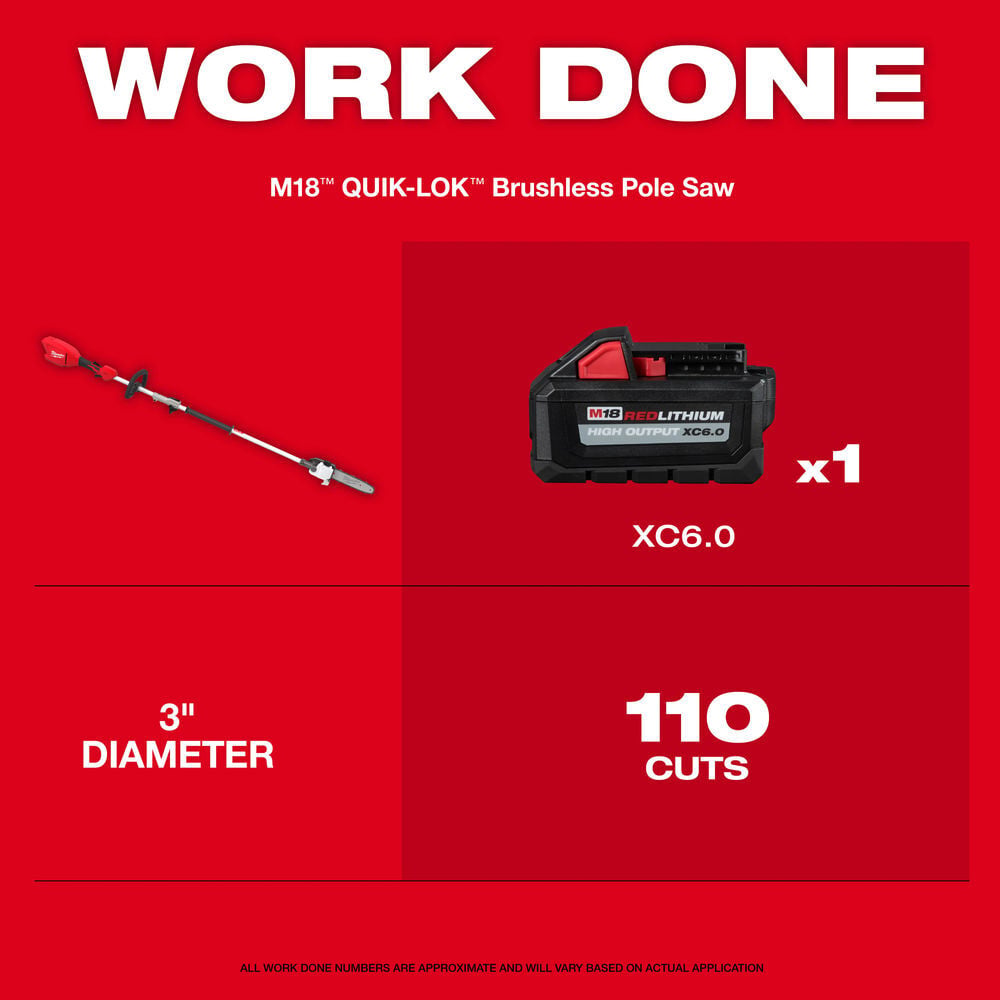 Milwaukee M18 QUIK-LOK Brushless Pole Saw (Bare Tool), large image number 8