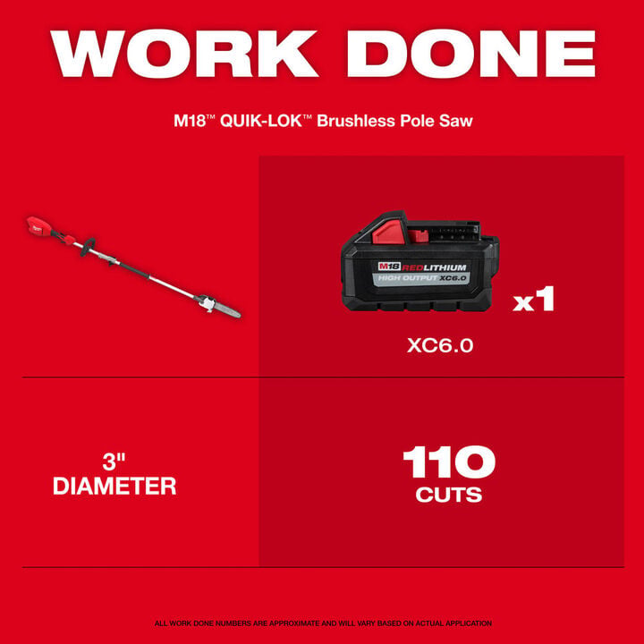 Milwaukee M18 QUIK-LOK Brushless Pole Saw (Bare Tool), large image number 7
