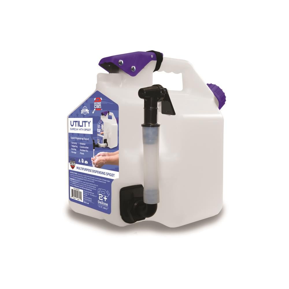 Surecan 2+ Gallon 7.57 Liters Multipurpose Dispensing Utility Tank/Can with Spigot, large image number 3