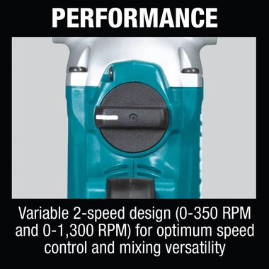 Makita 18V LXT Lithium-Ion Brushless Cordless 1/2in Mixer (Bare Tool), large image number 11