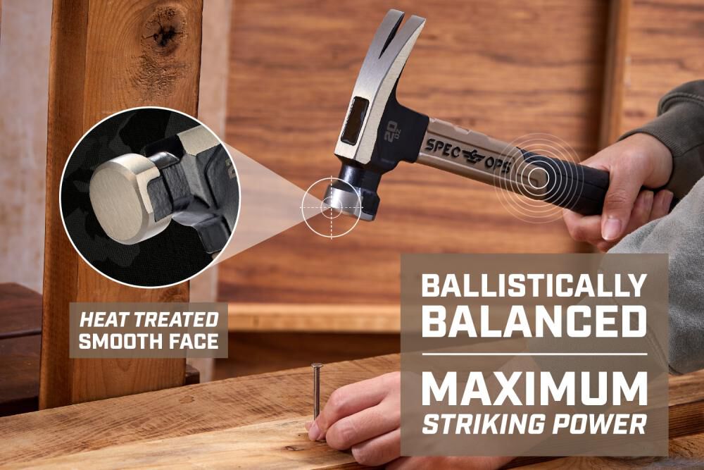 Spec Ops 20 Oz Hammer, Soft Face Mallet, Fiberglass Handle, 16 Inch, large image number 3