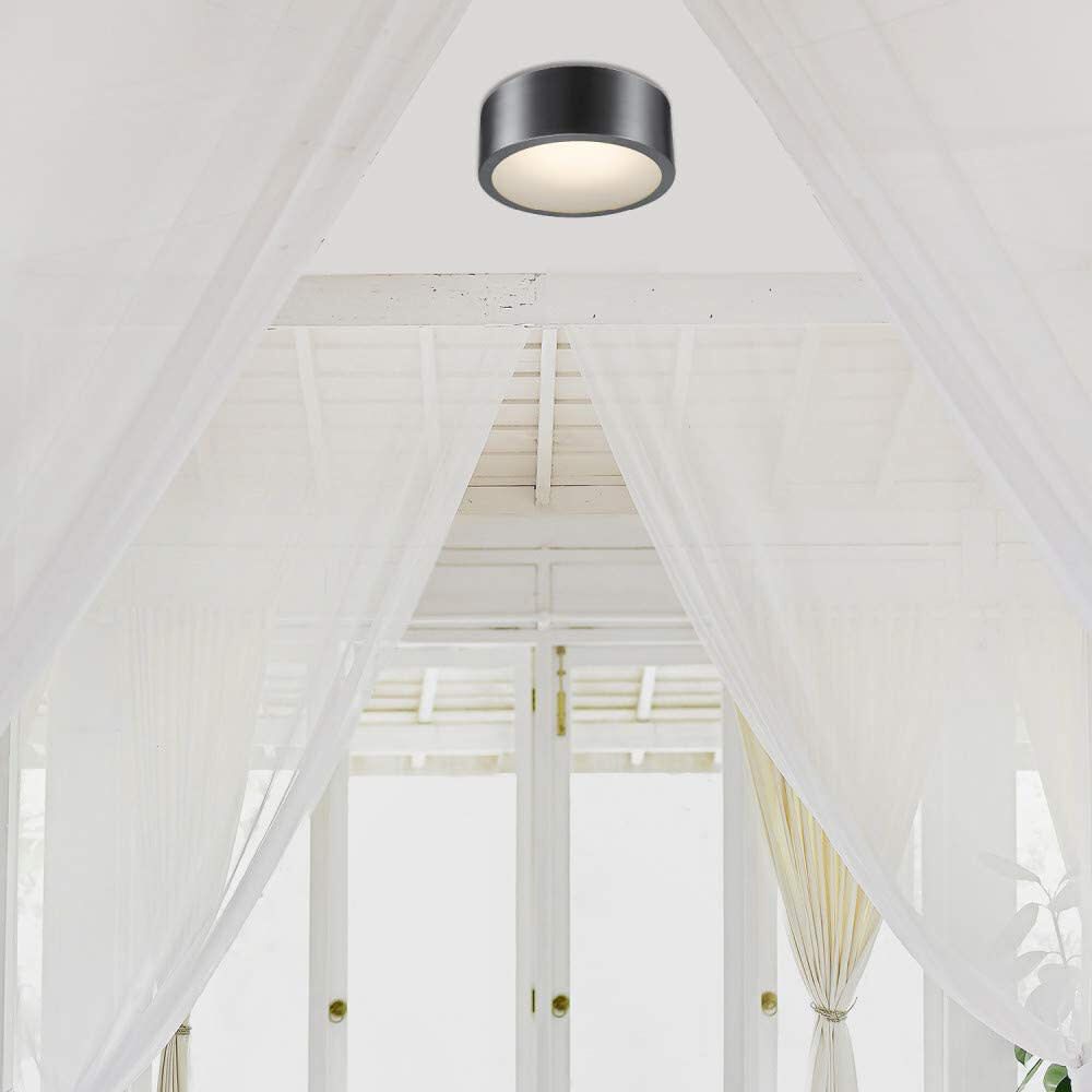 Globe Electric Edinburg Integrated LED Ceiling Light Black Iron, large image number 6