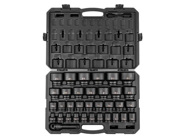 Tekton 3/4 Inch 6 Point Impact Socket Set, Case, 35 Pieces (1/2 - 2-1/2 Inch), large image number 0
