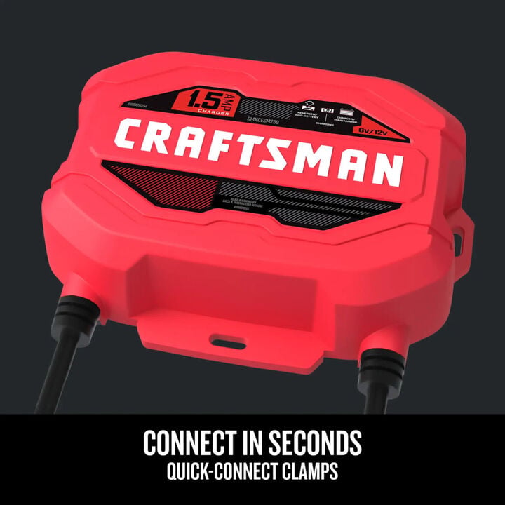 CRAFTSMAN 1.5A Automotive Battery Charger and Maintainer for 6V and 12V Batteries, large image number 2