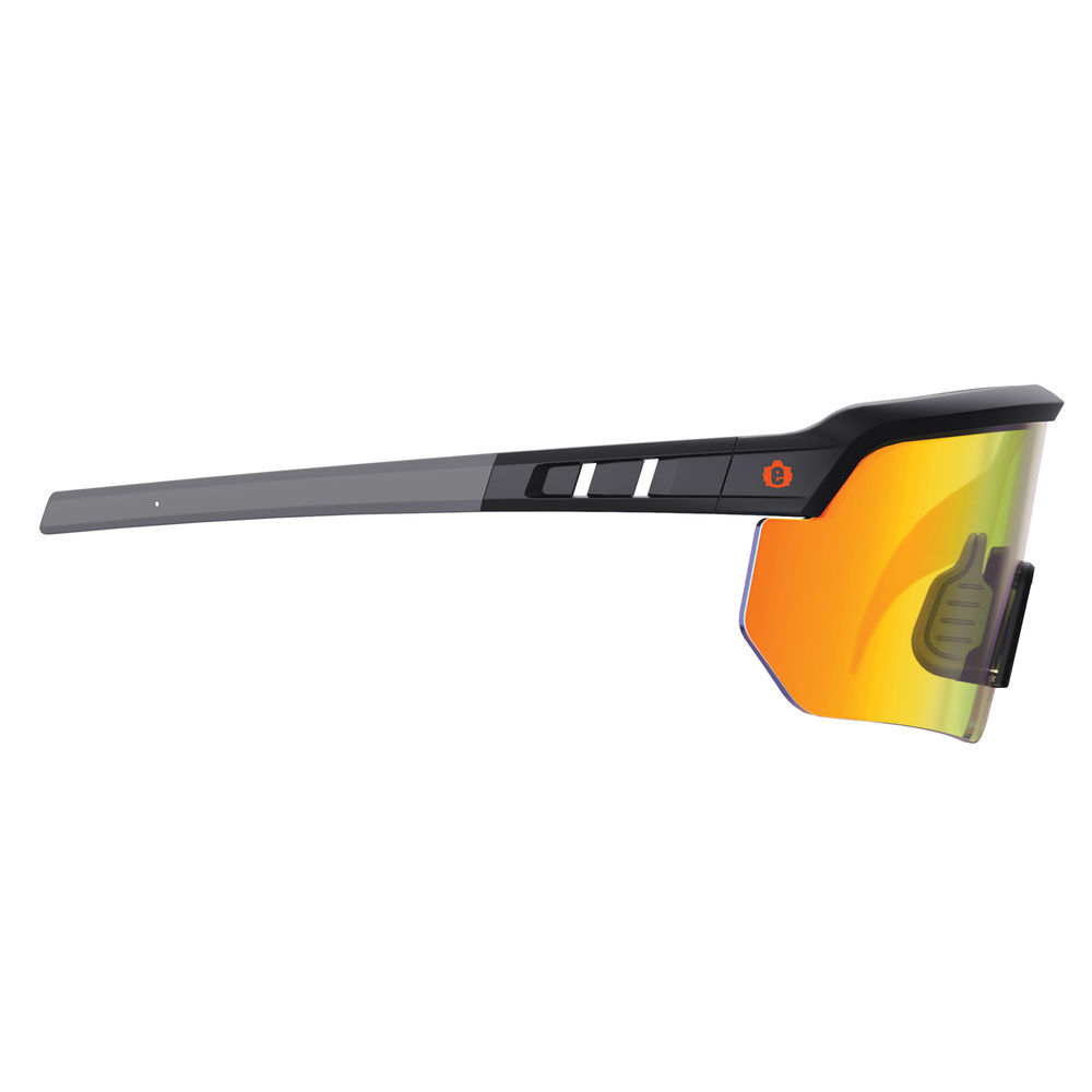 Ergodyne AEGIR-AFASM Safety Glasses, Matte Black Frame, Orange Mirror Lens, large image number 12
