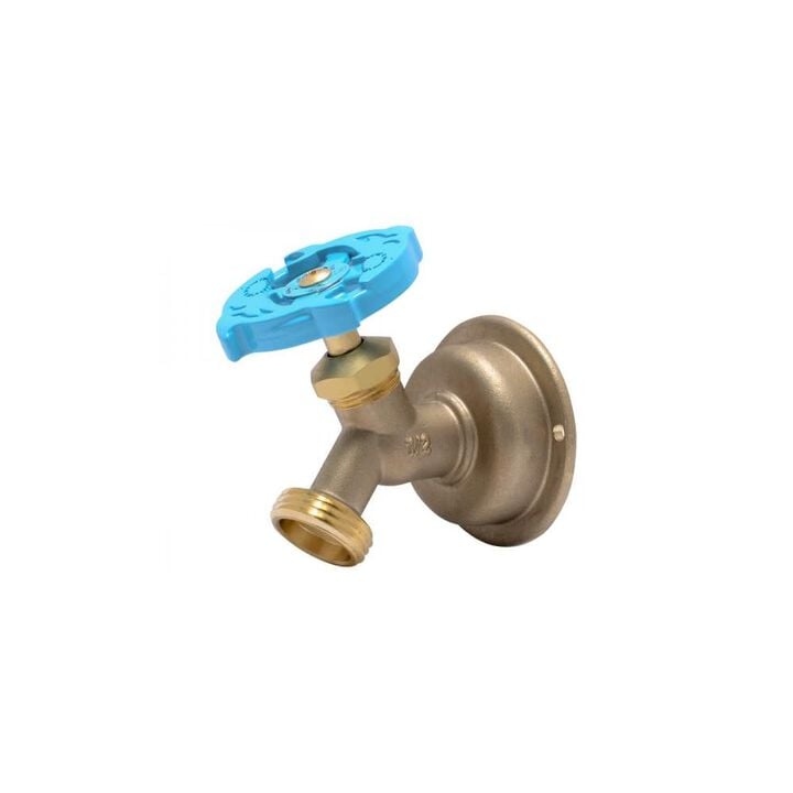 Sharkbite 1/2in PTC T x 3/4in S MHT 45 Deg Brass Hose Bibb