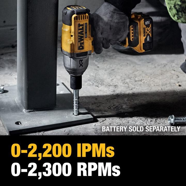 DEWALT 20V MAX XR 1/2in Impact Wrench with Hog Ring Anvil (Bare Tool), large image number 6