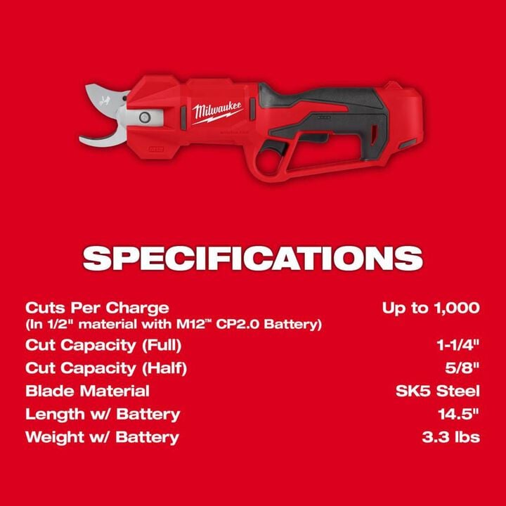 Milwaukee M12 Pruning Shears Brushless Kit, large image number 3