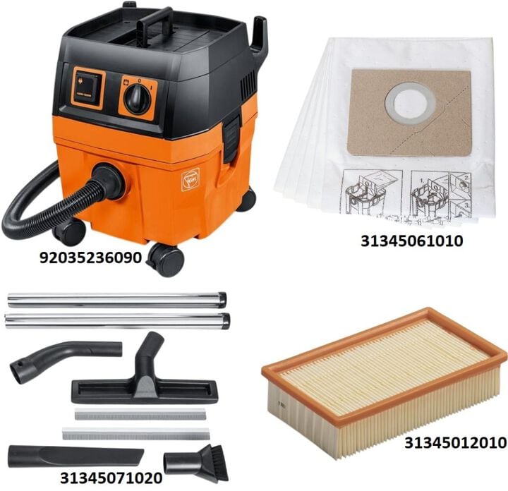 Fein Turbo I 1100W Wet/Dry Vacuum and Accessory Kit Bundle, large image number 1