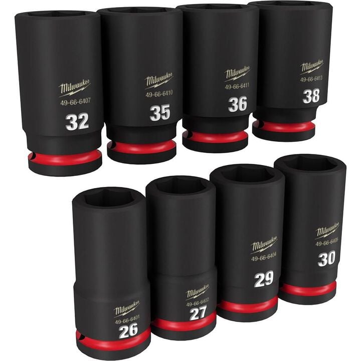 Milwaukee Impact Socket 3/4in Drive Metric 6 Point 8pc, large image number 2