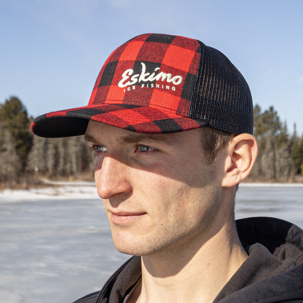 Eskimo 19-Sixty Trucker Cap, Headwear, Buffalo Plaid, Snapback, OSFM, large image number 3