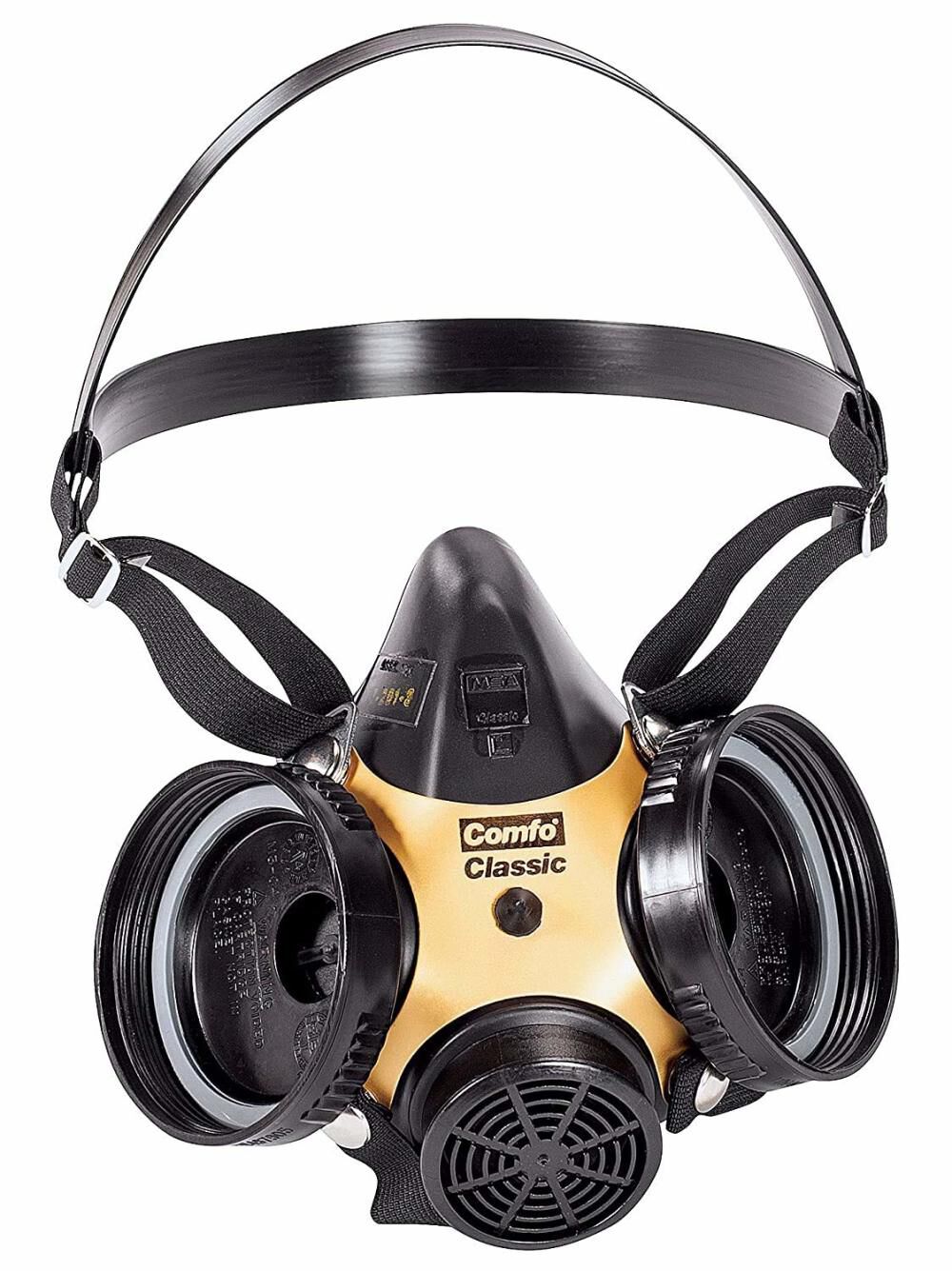MSA Safety Works Comfo Classic SoftFeel Hycar Half-Mask Respirator, Black, Small, large image number 2