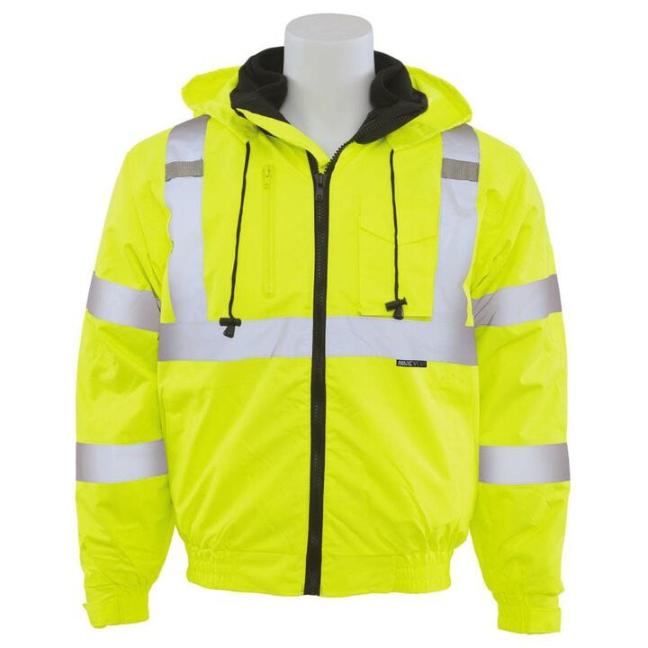 Delta Plus W510 Class 3 Bomber Jacket Hi Viz Lime Black Bottom 2X