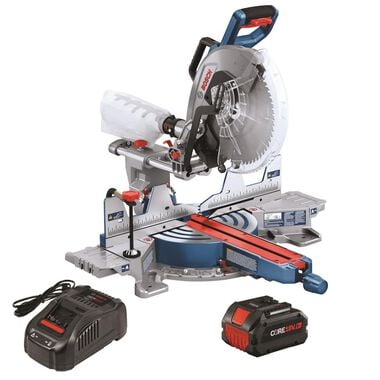 Bosch PROFACTOR 18V Surgeon 12in Dual Bevel Slide Miter Saw Kit with 1 CORE18V 8.0 Ah PROFACTOR Performance Battery