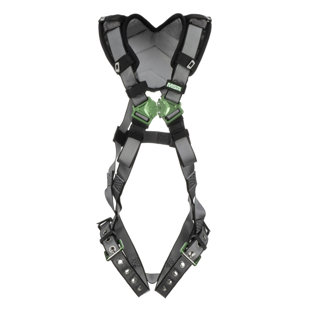 MSA Safety Works V-FIT Harness, Back D-Ring, Tongue Buckle Leg Straps, Shoulder Padding, XL, large image number 1