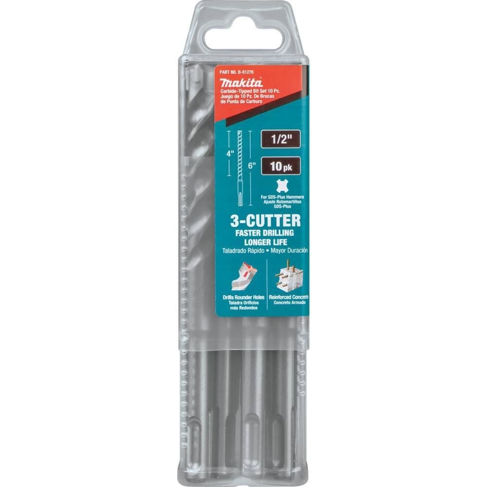 Makita 1/2in x 6in SDS Plus Bit 3 Cutter 10pk, large image number 11