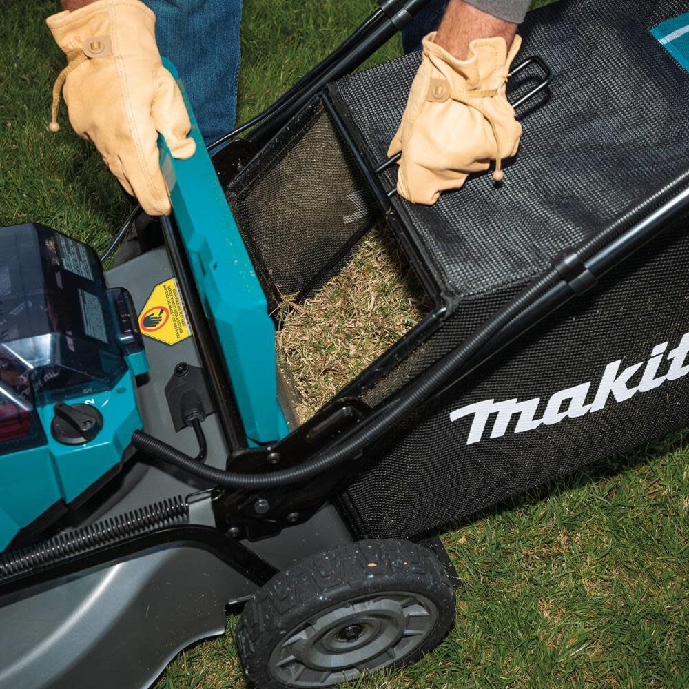 Makita 18V X2 36V LXT LithiumIon Brushless Cordless 21in Self Propelled Lawn Mower Kit with 4 Batteries 5.0Ah XML08PT1 Acme Tools