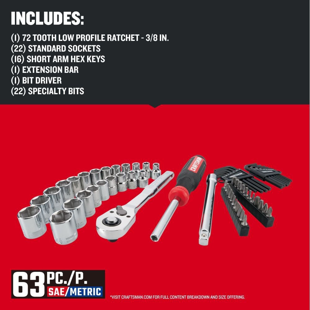 CRAFTSMAN Versastack Mechanics Tool Set, 63 Pieces, large image number 3
