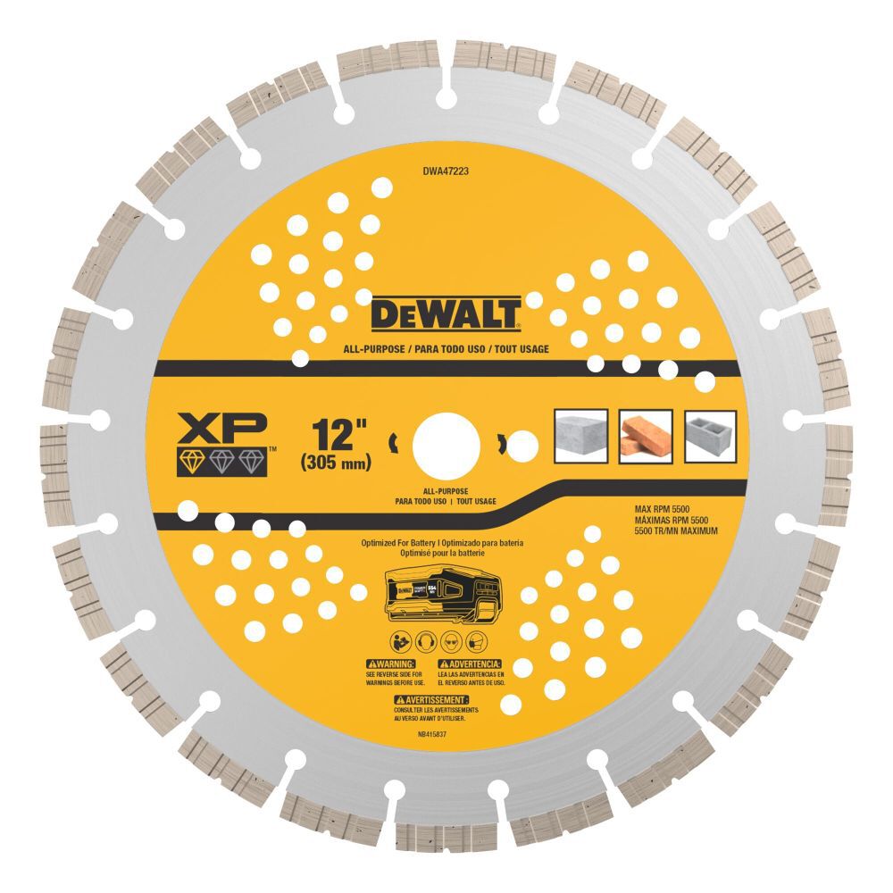 DEWALT POWERSHIFT 12 Inch XP Segmented Diamond Blade, large image number 1
