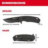 Milwaukee 3.5 in. HARDLINE Smooth Recurve Drop Point Blade Pocket Knife, small image number 3
