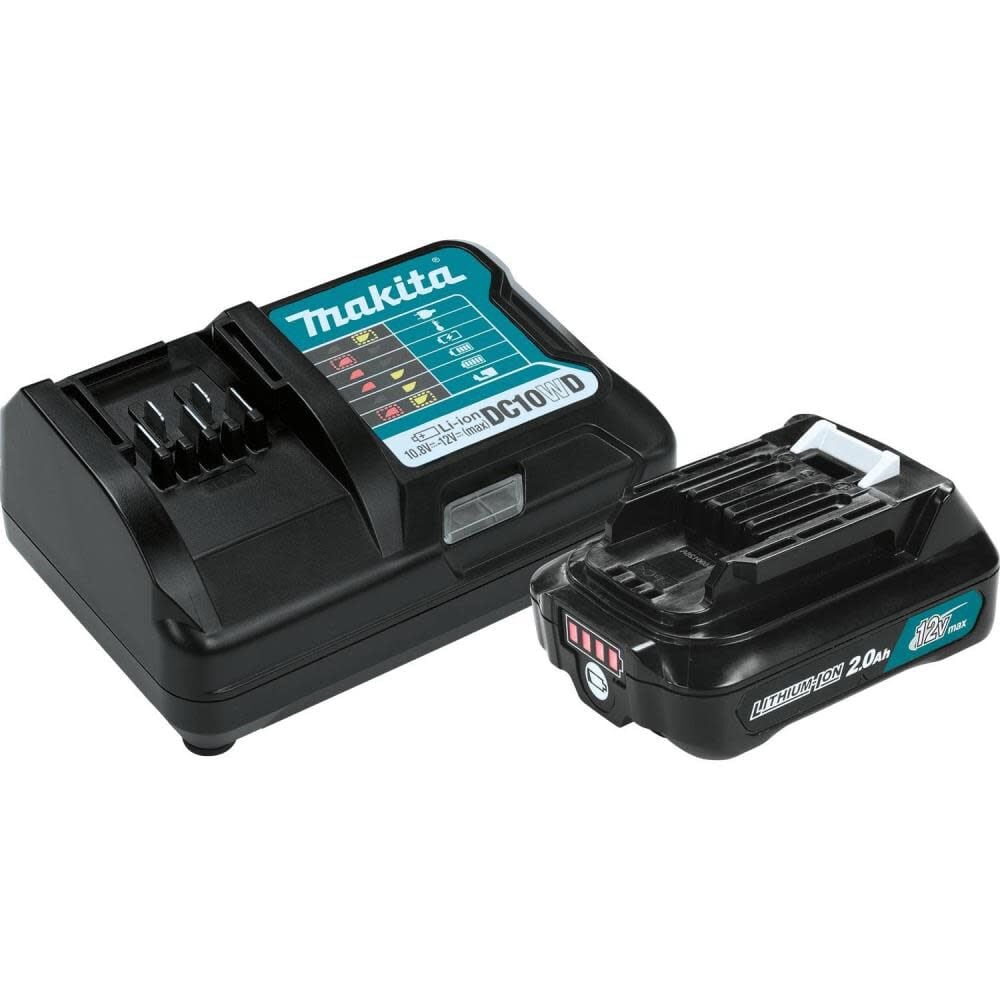 Makita 12V max CXT Lithium-Ion Battery and Charger Starter Pack (2.0Ah) – BL1021BDC1