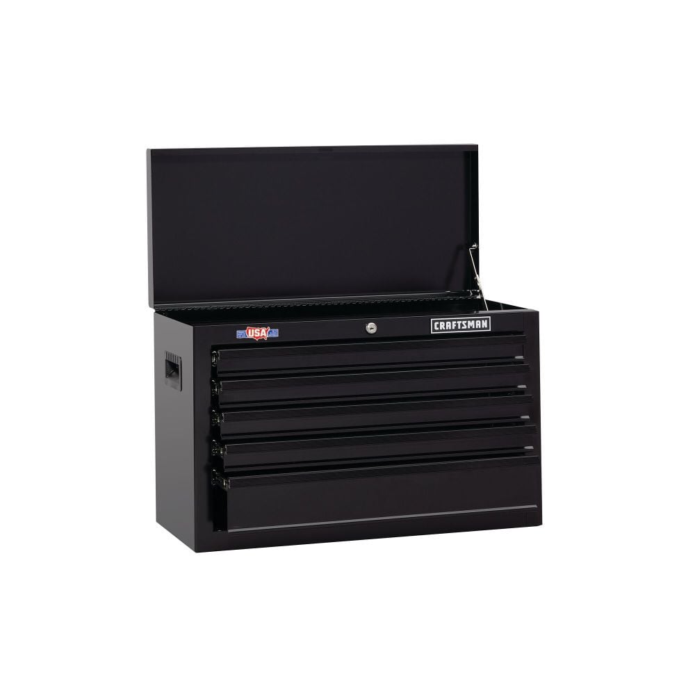 CRAFTSMAN 26 Inch Wide 5 Drawer Tool Chest 1000 Series Black, large image number 1