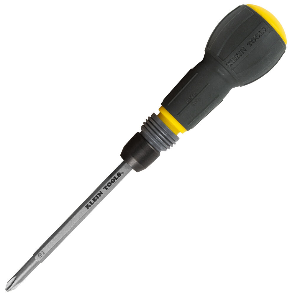 Klein Tools Fastbit Tru-Grip Screwdriver, Phillips, Slotted Bits, large image number 1