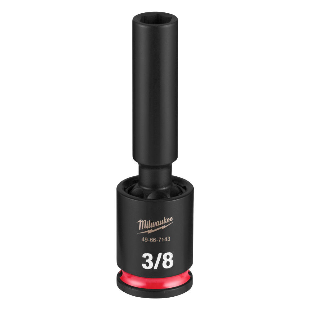 Milwaukee SHOCKWAVE Impact Duty 3/8 Inch Drive 3/8 Inch Deep Swivel Socket - 49-66-7143