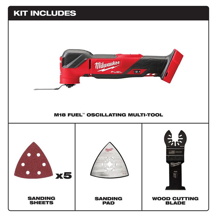 Milwaukee M18 FUEL Oscillating Multi-Tool & 9pc OPEN-LOK Multi-Tool Blade Bundle, large image number 1