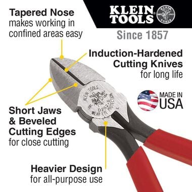 Klein Tools 6-1/8 In. All Purpose Heavy-Duty Diagonal Cutting Pliers, large image number 1