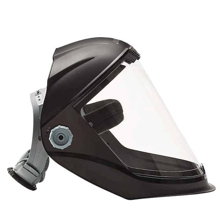 Jackson Safety Lightweight MAXVIEW Premium Face Shield with Ratcheting Headgear Clear Tint Uncoated Black, large image number 9
