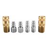 Milton S-217 1/4in NPT HIGHFLOWPRO V-Style/European Interchange Air Coupler and Plug Fitting Kit (High Volume Low Pressure Application) -6 Piece, small image number 1