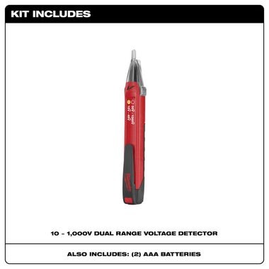 Milwaukee 10-1000V Dual Range Non-Contact Voltage Detector, large image number 1