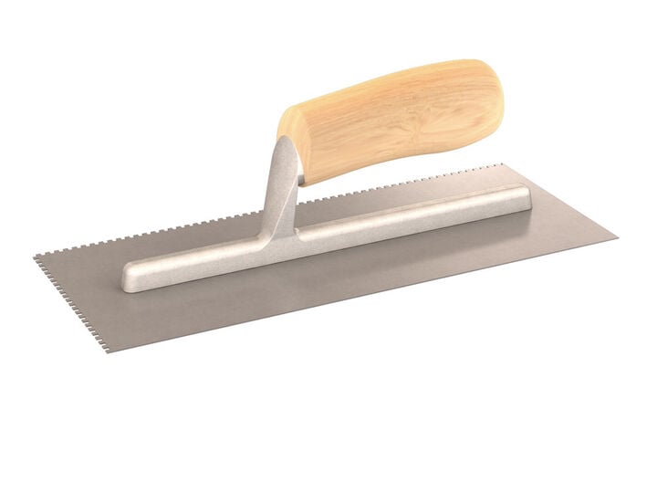 Bon Tool Notched Trowel 3/32 Inch Square WD HDL