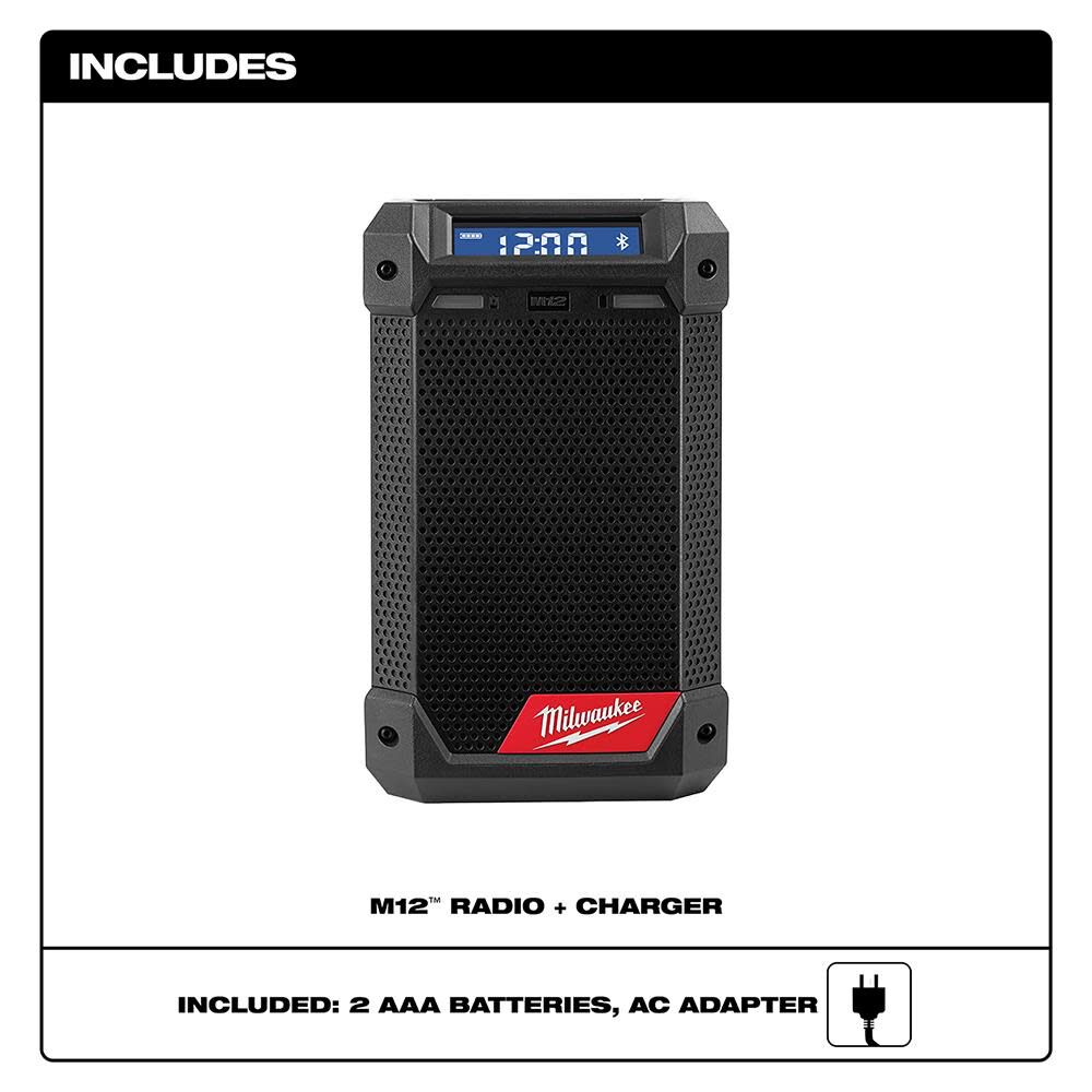 Milwaukee Promotional M12 Radio + Charger (Bare Tool), large image number 2