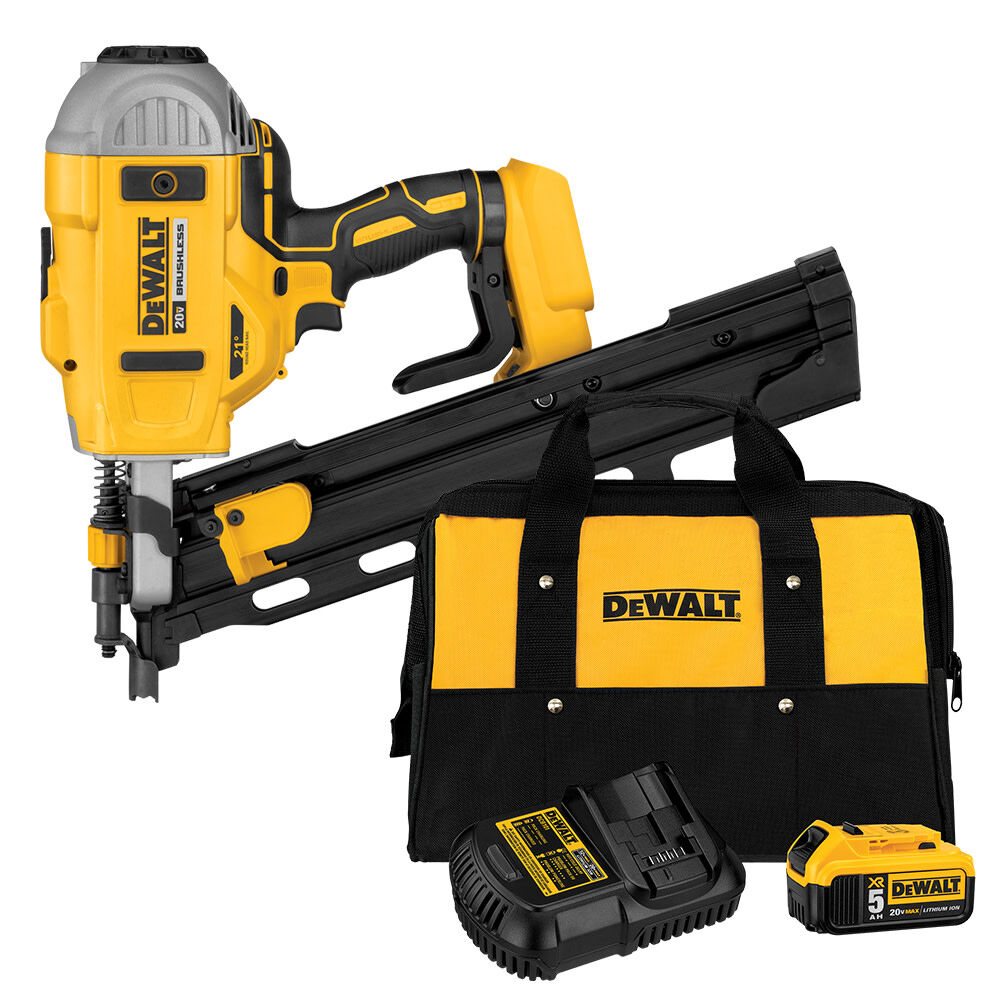DEWALT 20V MAX 21 Degree Plastic Collated Framing Nailer Bundle