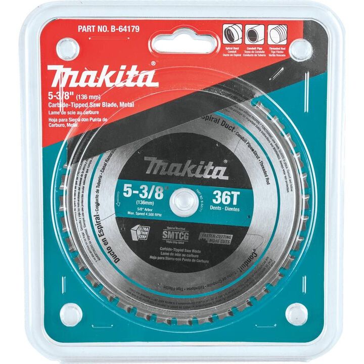 Makita 5-3/8 Inch 36T Carbide-Tipped Saw Blade Metal, large image number 1