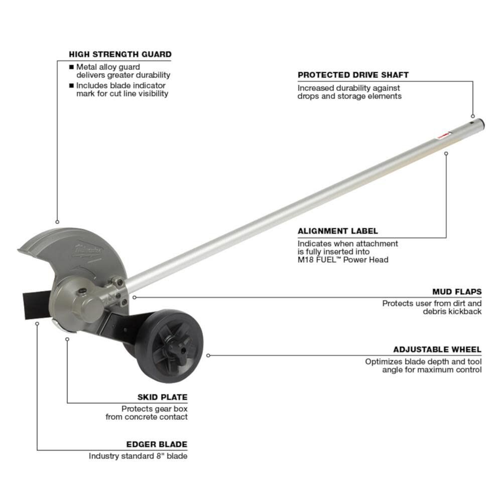 Milwaukee M18 FUEL QUIK LOK Edger Attachment 49 16 2718 Acme Tools