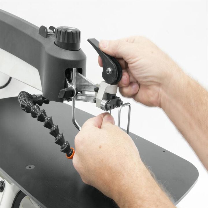 JET JWSS-22B Scroll Saw 22in with Foot Switch and Flip Top Stand Bundle, large image number 2