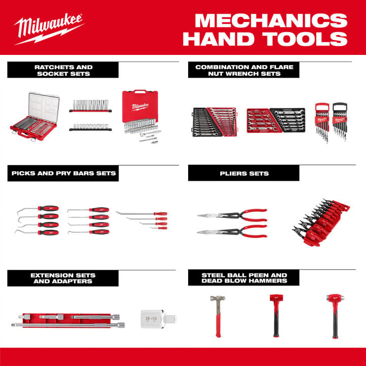 Milwaukee SAE Ratcheting Combination Wrench Set with Tray for PACKOUT Drawers, 15 Pieces, large image number 8