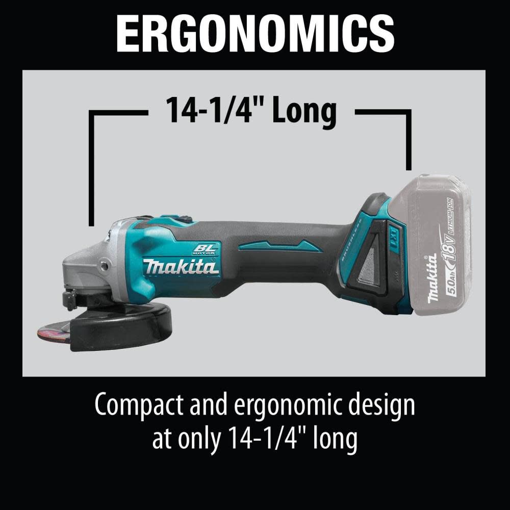 Makita 18V LXT 4 1 2 5in Cut Off Angle Grinder Bare Tool XAG04Z