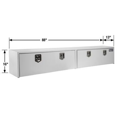 Buyers Products Company Truck Box 16x13x96 Inch White Steel Topsider, large image number 7