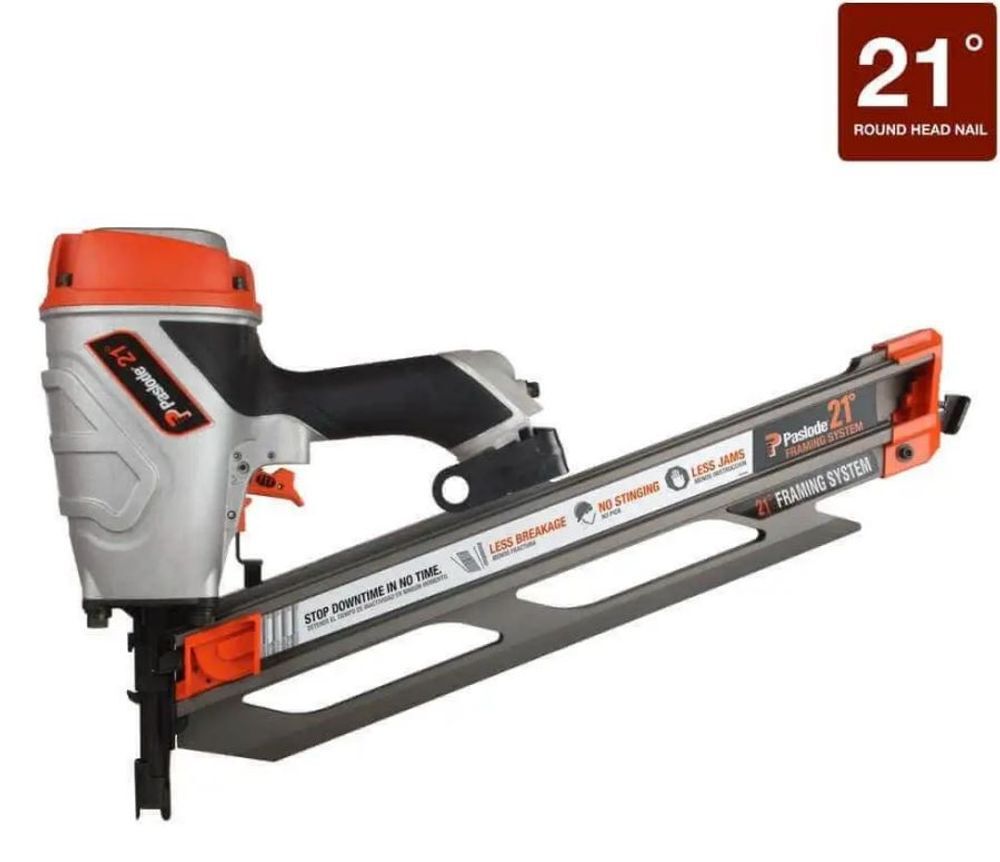 Paslode F350-21 Pneumatic 21 Deg 80-120 Psi Round Head Framing Nailer, large image number 5