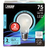 Feit Electric 75W A19 5000K Enhance Glass Filament LED 2pk, small image number 2