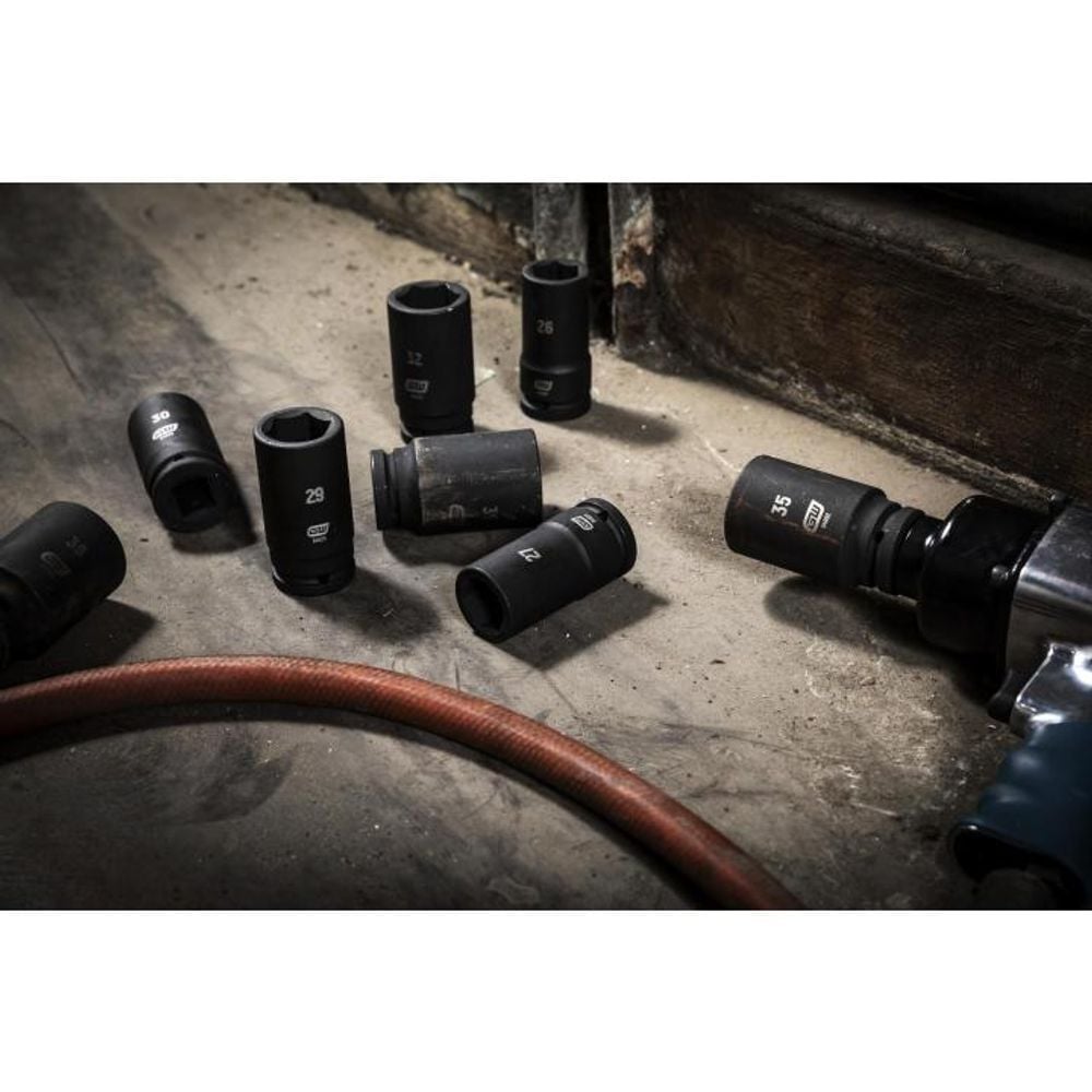 GEARWRENCH 28 Piece 3/4 Inch Drive 6 Point Metric Deep Impact Socket Set, large image number 4