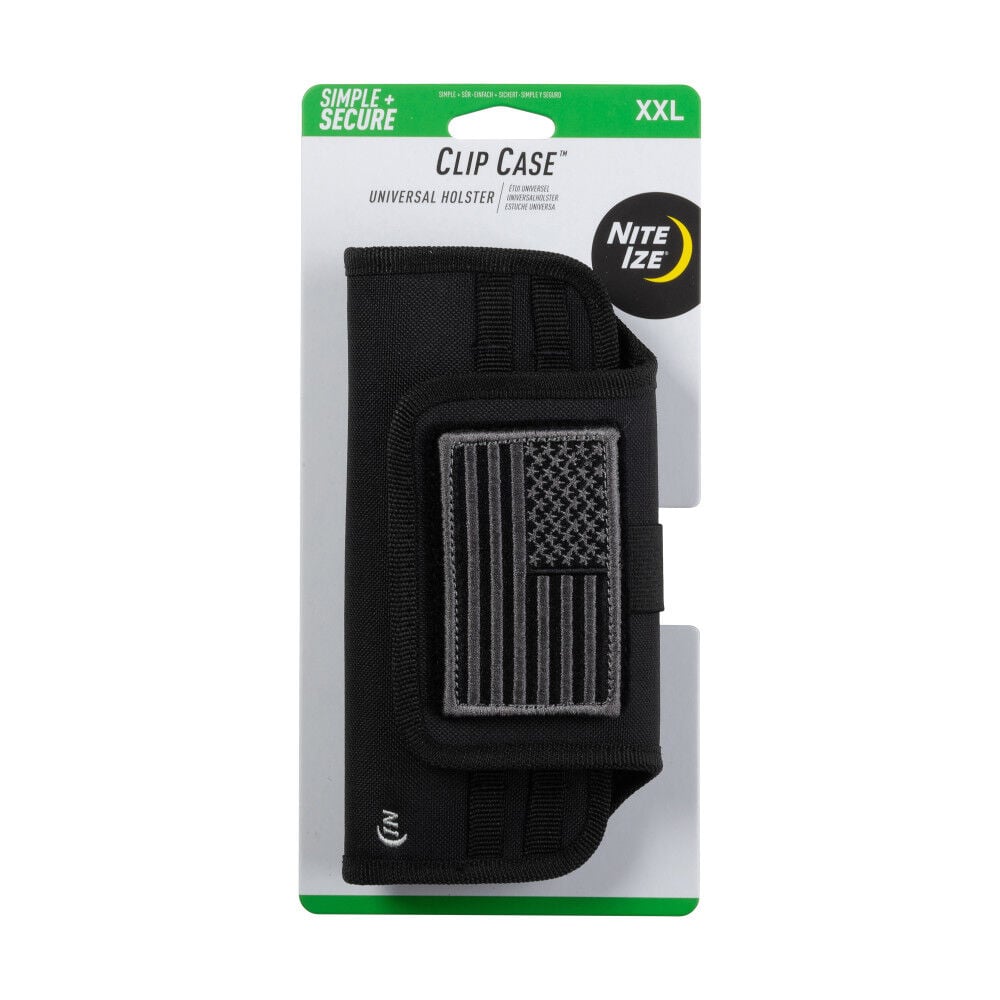 Nite Ize Clip Case Horizontal Universal Phone Holster XXL USA Patch – CCS2LUS-01-R3