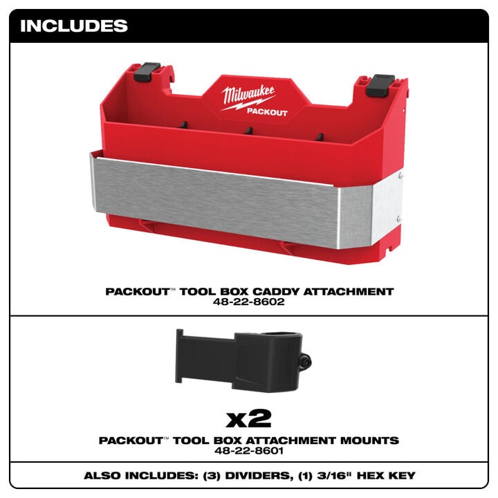 Milwaukee PACKOUT Tool Box Caddy Attachment, large image number 10